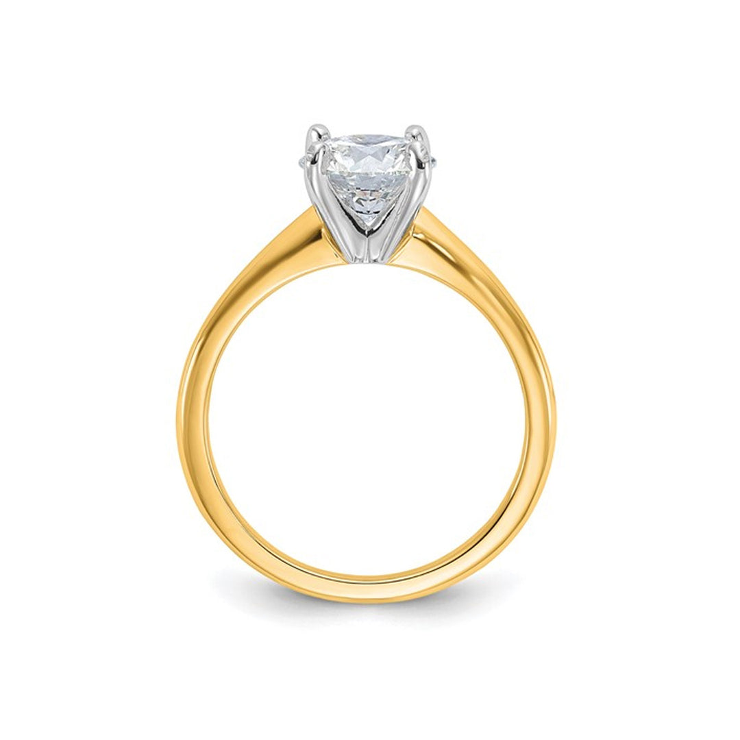 1.50 Carat (ctw VS2-VS1, D-E-F) IGI Certified Lab-Grown Diamond Solitaire Engagement Ring in 14K Yellow Gold Image 4