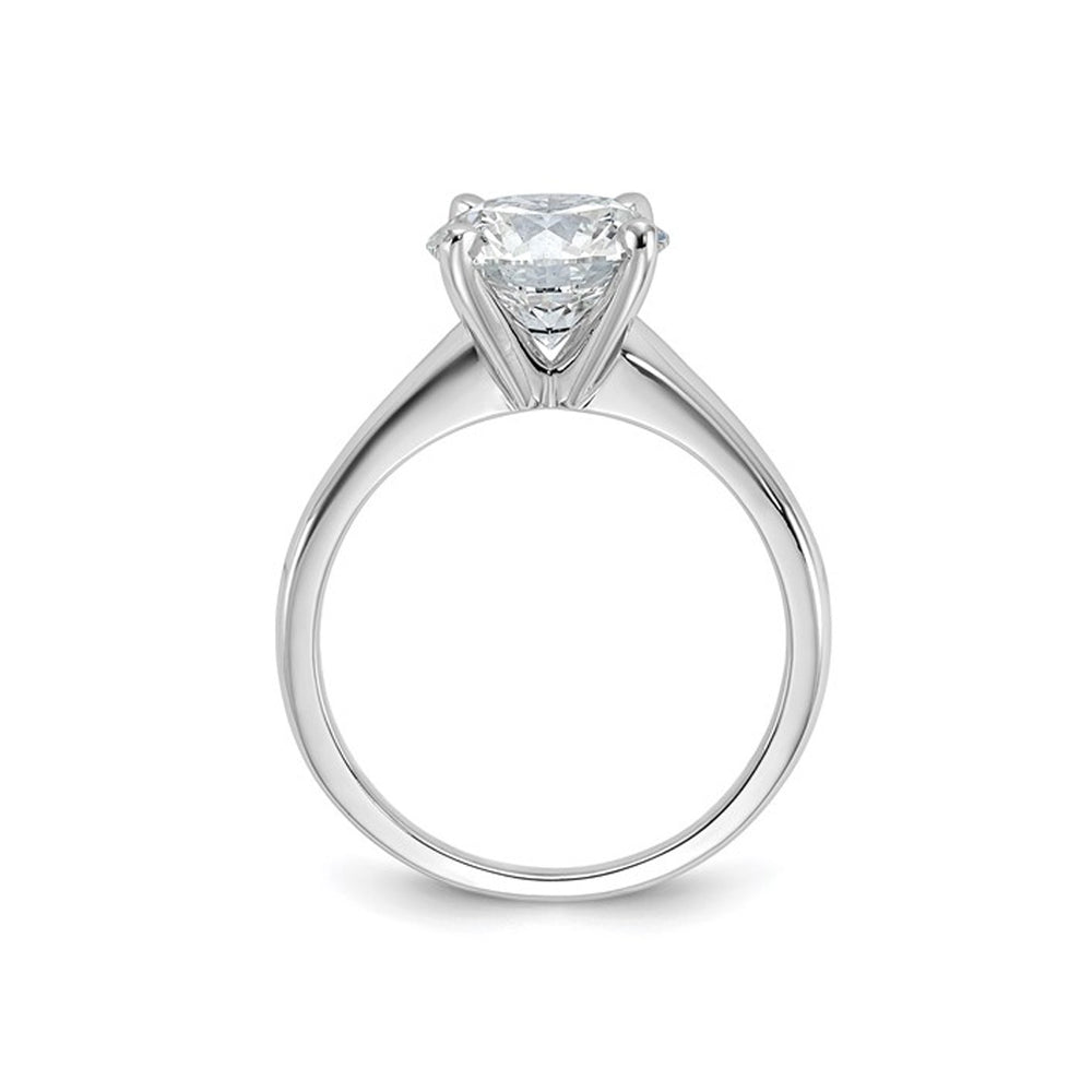 3.50 Carat (ctw VS2-VS1, D-E-F) IGI Certified Lab-Grown Diamond Solitaire Engagement Ring in 14K White Gold Image 2
