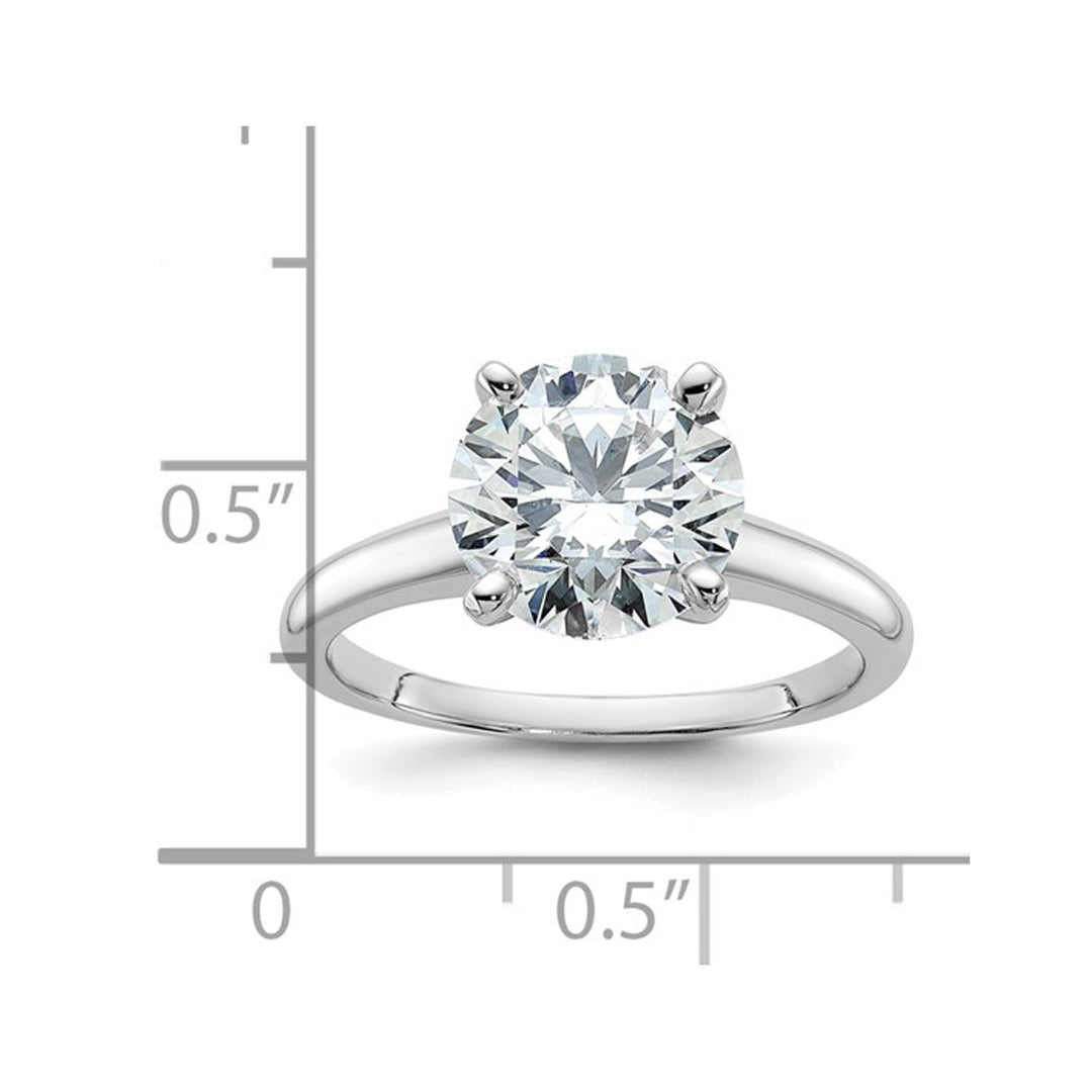 3.50 Carat (ctw VS2-VS1, D-E-F) IGI Certified Lab-Grown Diamond Solitaire Engagement Ring in 14K White Gold Image 4