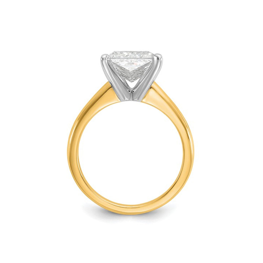 2.20 Carat (ctw VS2, G-H) Certified Lab-Grown Diamond Solitaire Engagement Ring in 14K Yellow Gold Image 2