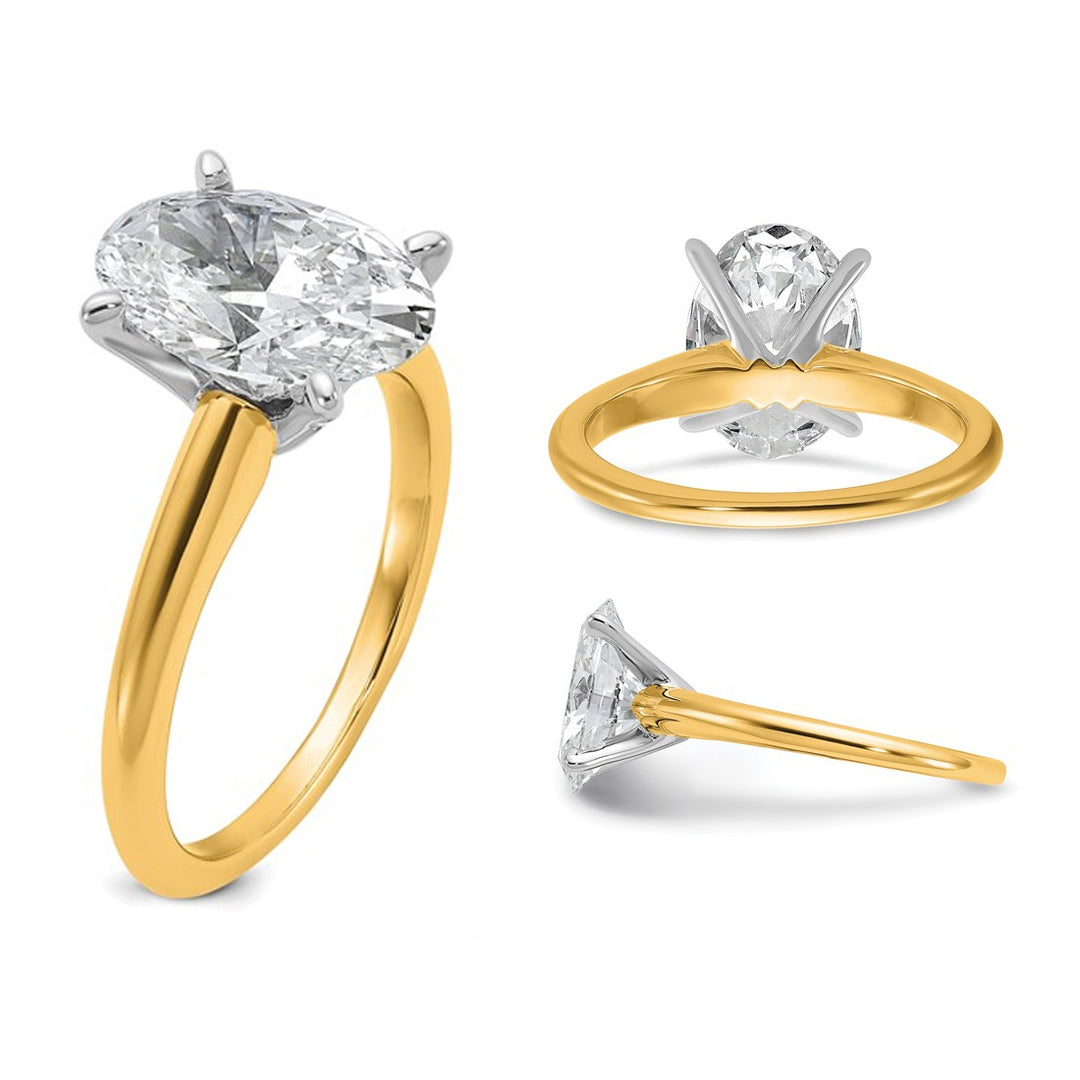 2.20 Carat (ctw VS2, G-H) Certified Lab-Grown Diamond Solitaire Engagement Ring in 14K Yellow Gold Image 3