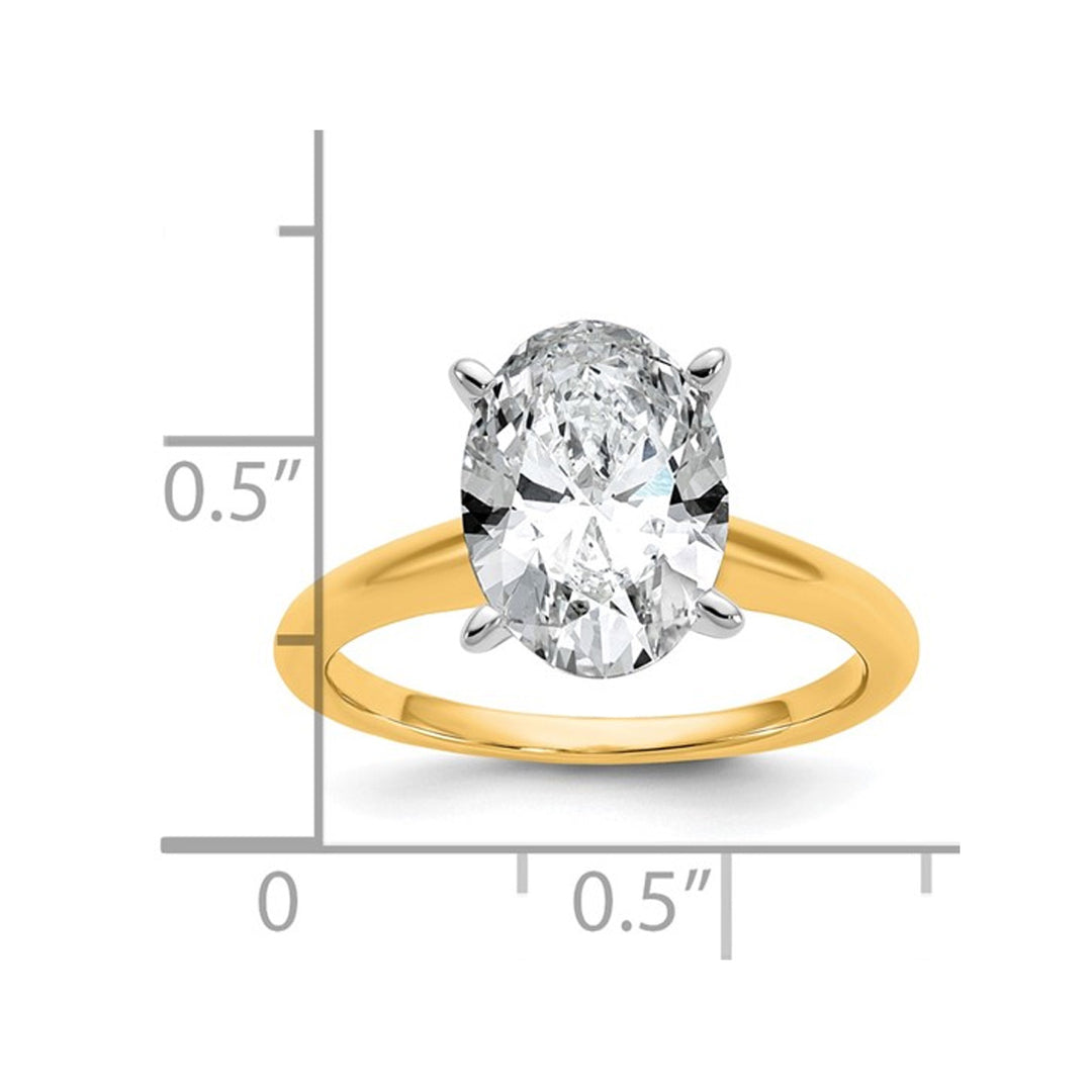 2.20 Carat (ctw VS2, G-H) Certified Lab-Grown Diamond Solitaire Engagement Ring in 14K Yellow Gold Image 4