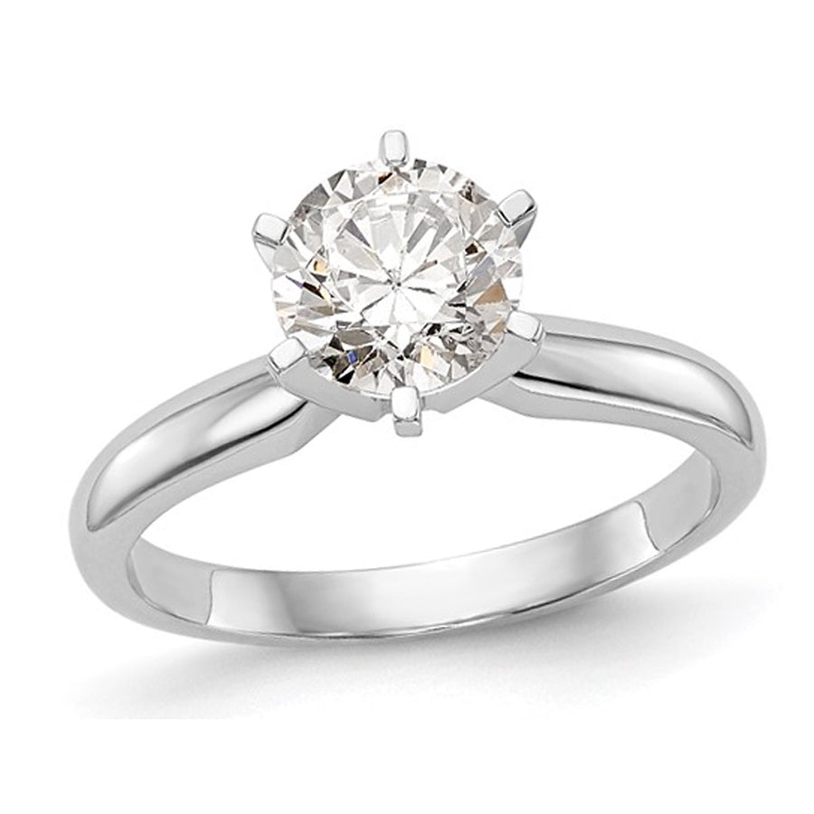 2.00 Carat (ctw VS2-VS1, D-E-F) IGI Certified Lab-Grown Diamond Solitaire Engagement Ring 14K White Gold Image 1