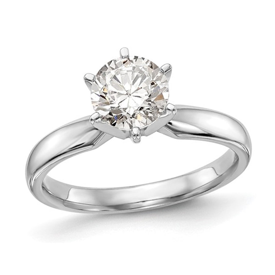 1.00 Carat (ctw VS2-VS1, D-E-F) IGI Certified Lab-Grown Diamond Engagement Ring in 14K White Gold Image 1