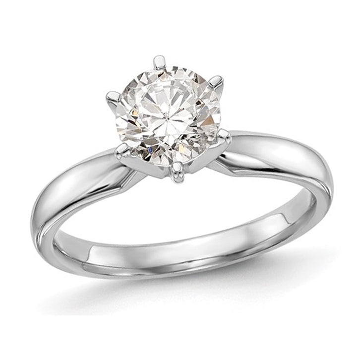1.25 Carat (ctw VS2, D-E-F) IGI Certified Lab-Grown Diamond Engagement Ring in 14K White Gold Image 1