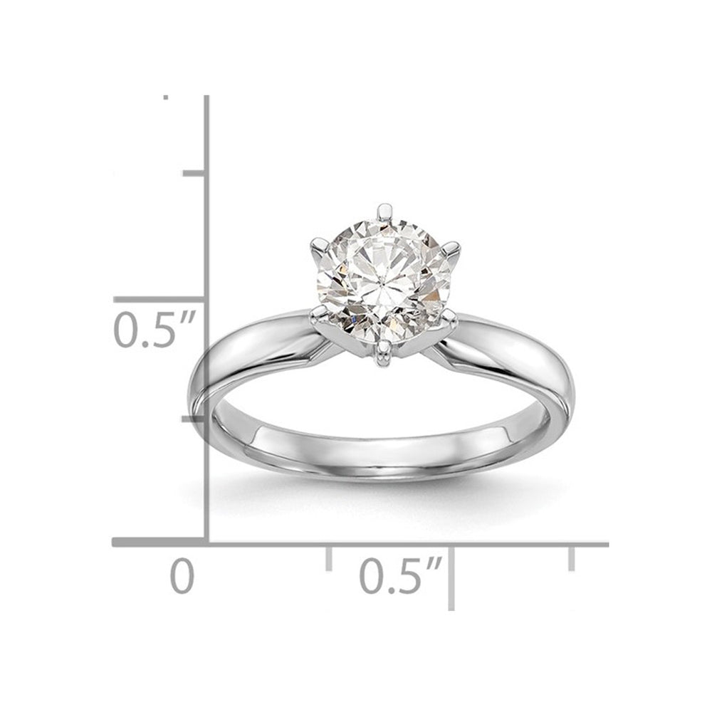 1.25 Carat (ctw VS2, D-E-F) IGI Certified Lab-Grown Diamond Engagement Ring in 14K White Gold Image 2