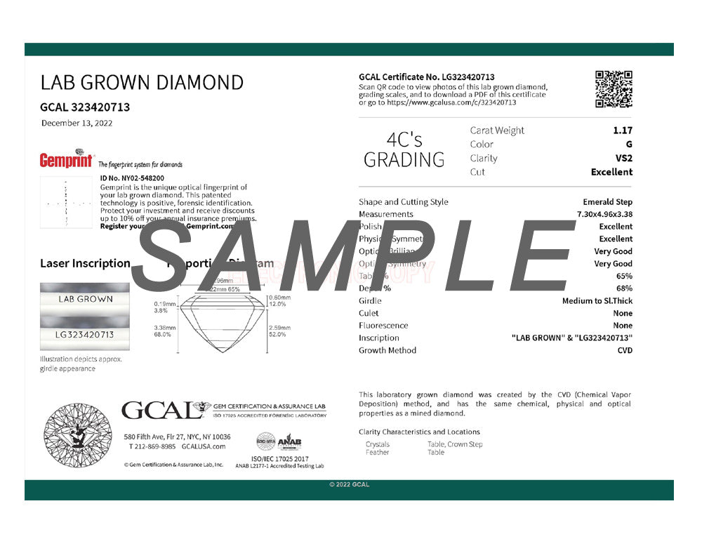 1.31 Carat (ctw VS2, G-H) Emerald-Cut Certified Lab-Grown Diamond Engagement Ring 14K Rose Gold Image 2
