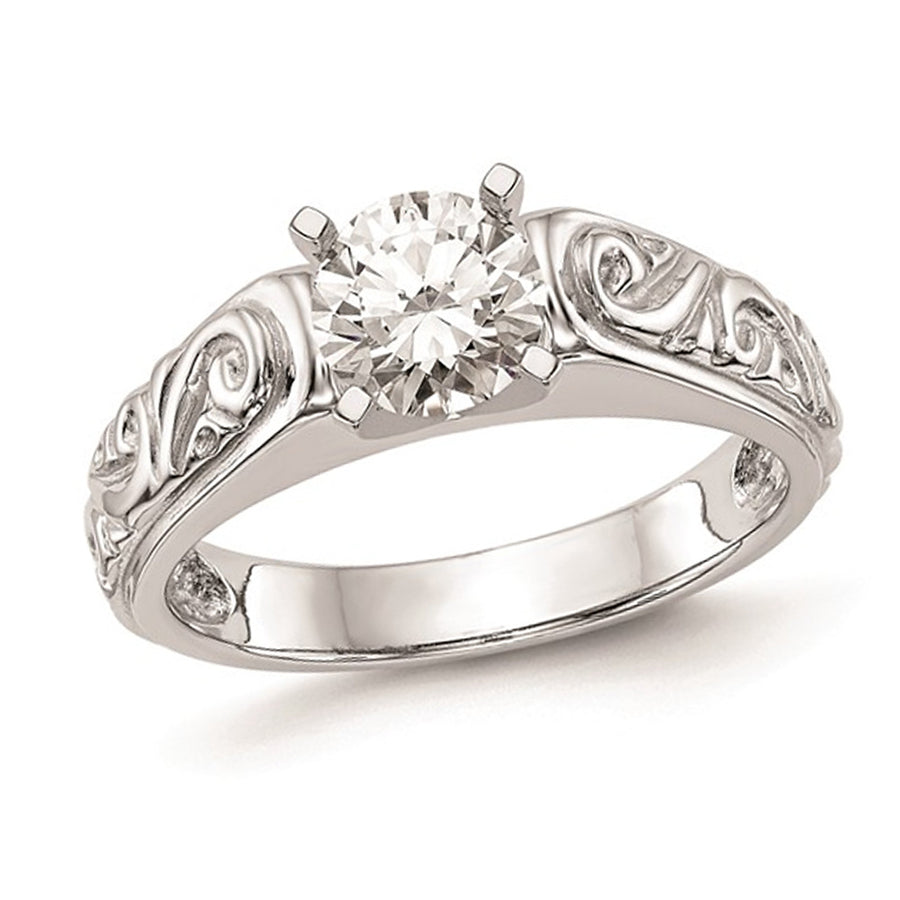 1.00 Carat (ctw VS2-VS1, D-E-F) IGI Certified Lab-Grown Diamond Solitaire Engagement Ring 14K White Gold Image 1