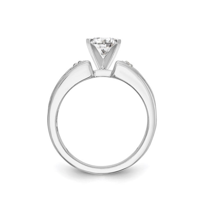 2.00 Carat (ctw VS2-VS1 D-E-F) IGI Certified Round Lab-Grown Diamond Engagement Ring 14K White Gold Image 4