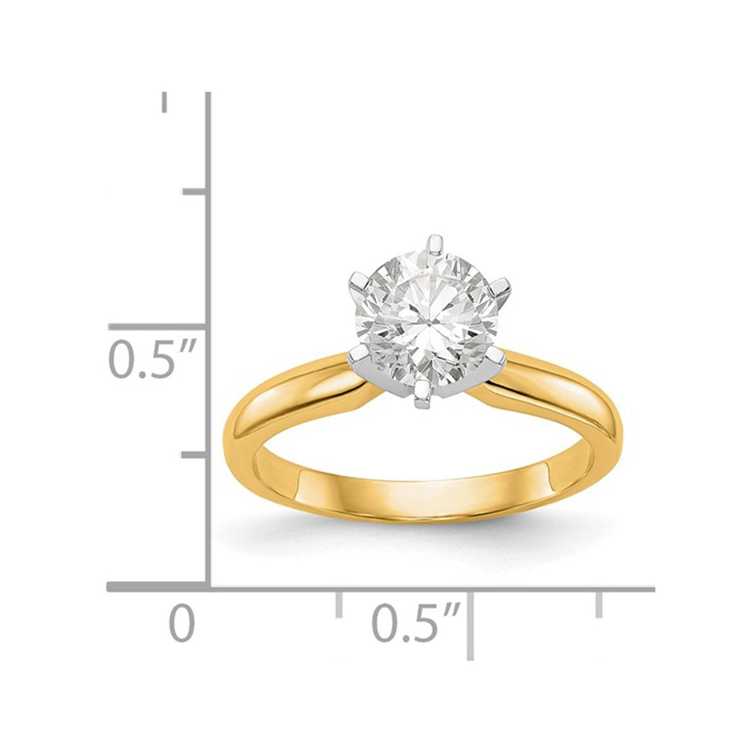 1.25 Carat (ctw VS2, D-E-F) IGI Certified Round Lab-Grown Diamond Engagement Ring in 14K Yellow Gold Image 4