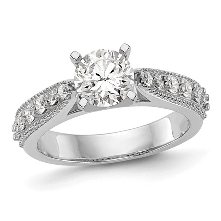 1.35 Carat (ctw VS2, D-E-F) IGI Certified Lab-Grown Diamond Engagement Ring 14K White Gold Image 1