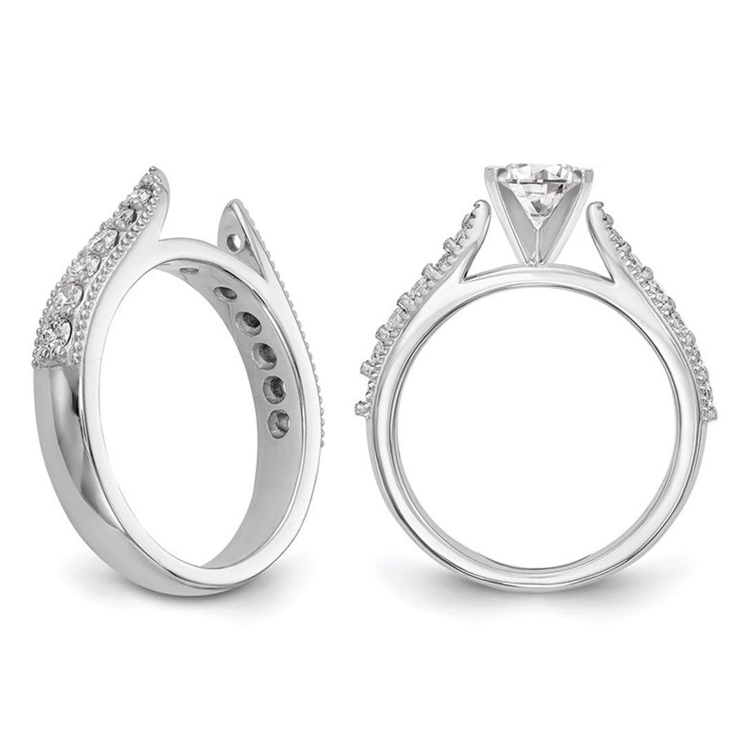 1.35 Carat (ctw VS2, D-E-F) IGI Certified Lab-Grown Diamond Engagement Ring 14K White Gold Image 4