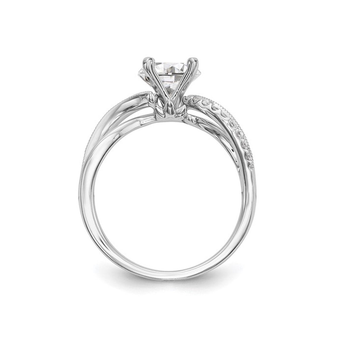 1.16 Carat (ctw VS2, D-E-F) IGI Certified Round Lab-Grown Diamond Engagement Ring 14K White Gold Image 4