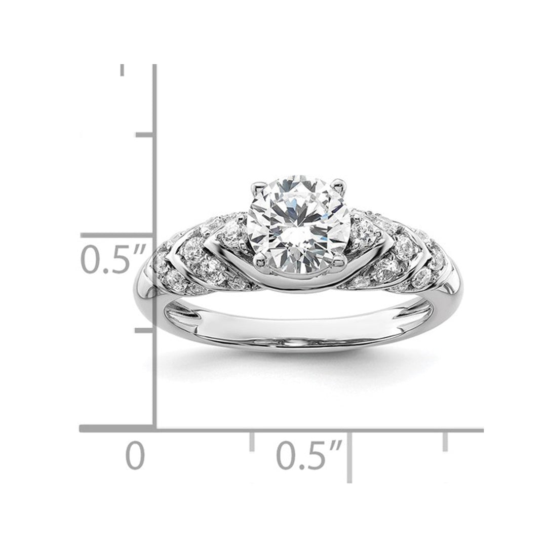 1.32 Carat (ctw VS2 D-E-F) IGI Certified Lab-Grown Diamond Engagement Ring 14K White Gold Image 4