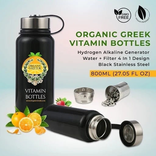Organic Greek White Vitamin Bottles & Organic Greek Black Vitamin Bottles Image 4