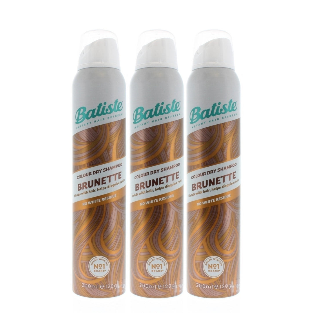 Batiste Instant Hair Refresh Colour Dry Shampoo Brunette 200ml/120g (3-Pack) Image 1