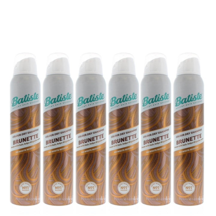 Batiste Instant Hair Refresh Colour Dry Shampoo Brunette 200ml/120g (6-Pack) Image 1