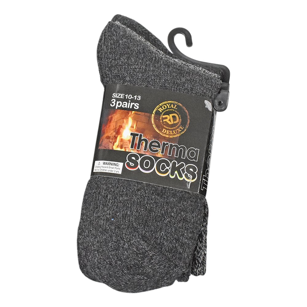 Mens Thermal Socks 6-Pack Size 10-13 Insulated Cozy Warm Winter Footwear Image 2