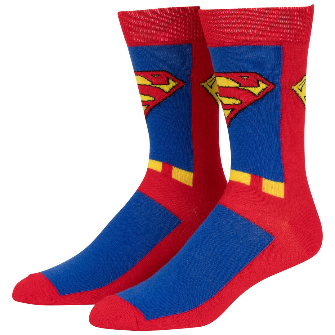 Superman Character Armor Crew Socks Image 1
