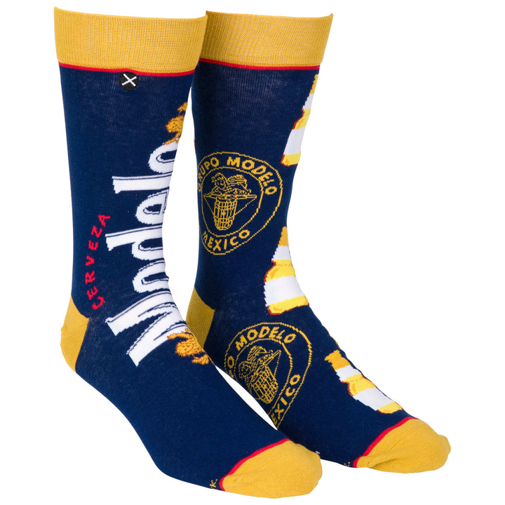 Modelo Especial Logo and Bottles Split Crew Socks Image 2