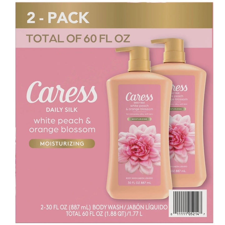 Caress Daily Silk Hydrating Body Wash Peach and Orange Blossom 30 Fl Oz (2 Pk) Image 1