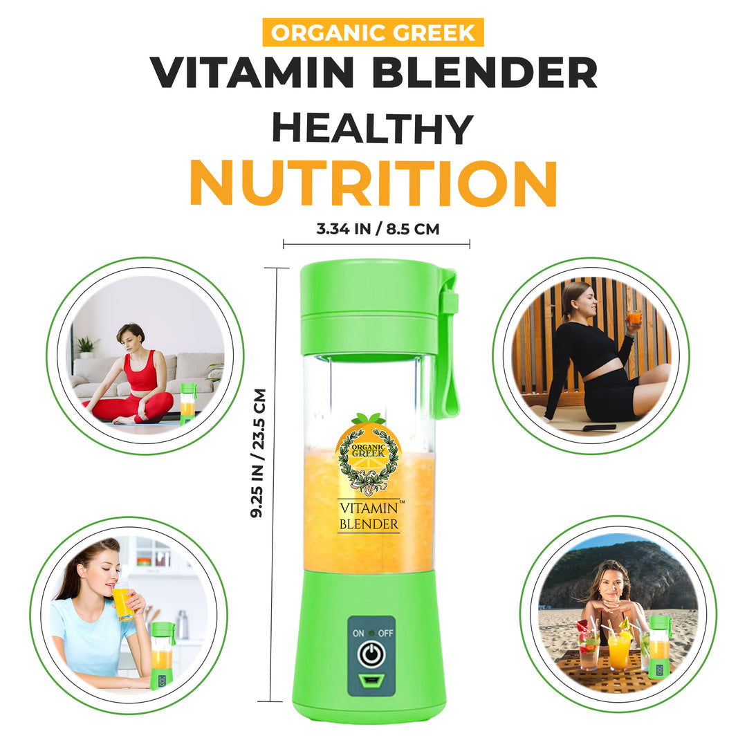 Vitamin Blender Portable Blender And Juicer With USB Charger. Portable Blender For Shakes Smoothies Juice 380ml Six Image 4