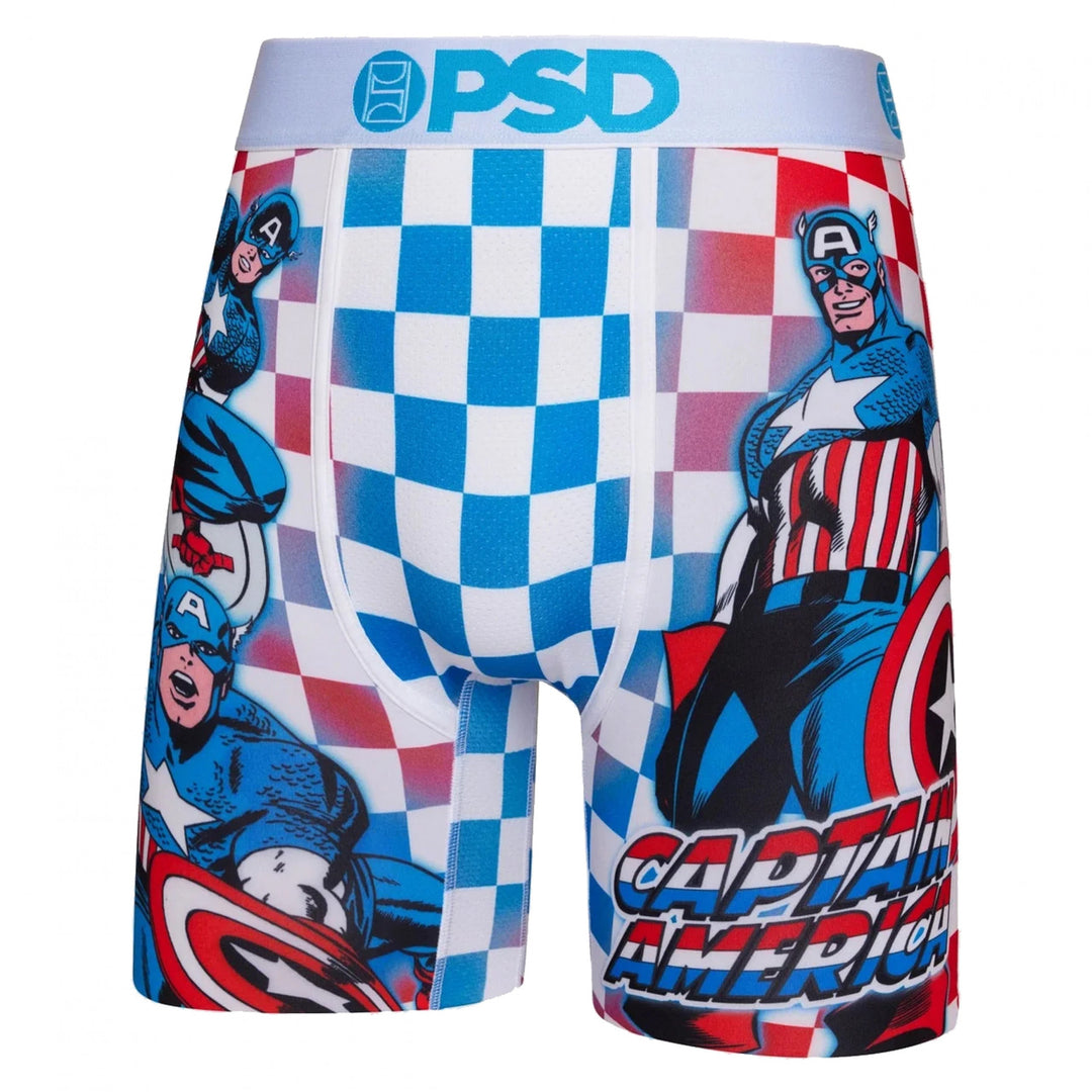 Captain American Checkered PSD Boxer Briefs Image 2