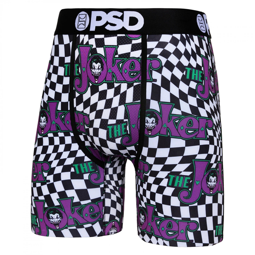 The Joker Vintage Logo Checkered PSD Boxer Briefs Image 2