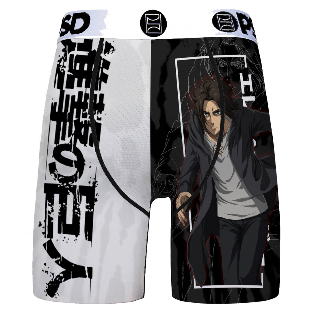 Attack on Titan Eren Yeager Monochrome PSD Boxer Briefs Image 2