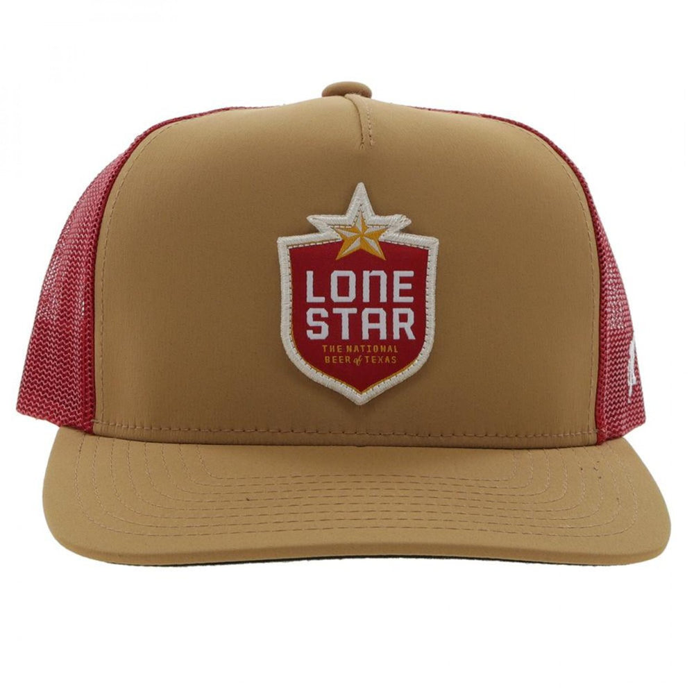 Lone Star Beer Hooey Tan and Red Colorway Snapback Trucker Hat Image 2