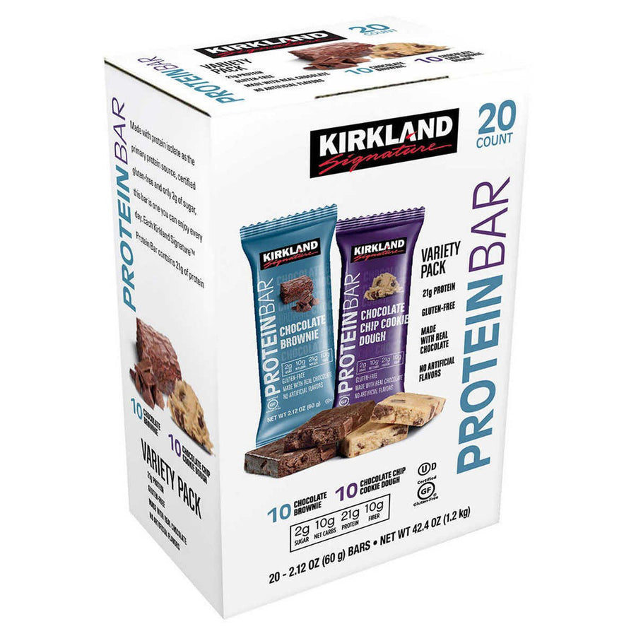 Kirkland Signature Protein Bar Energy Variety Pack 2.12 Ounce (20 Count) Image 1