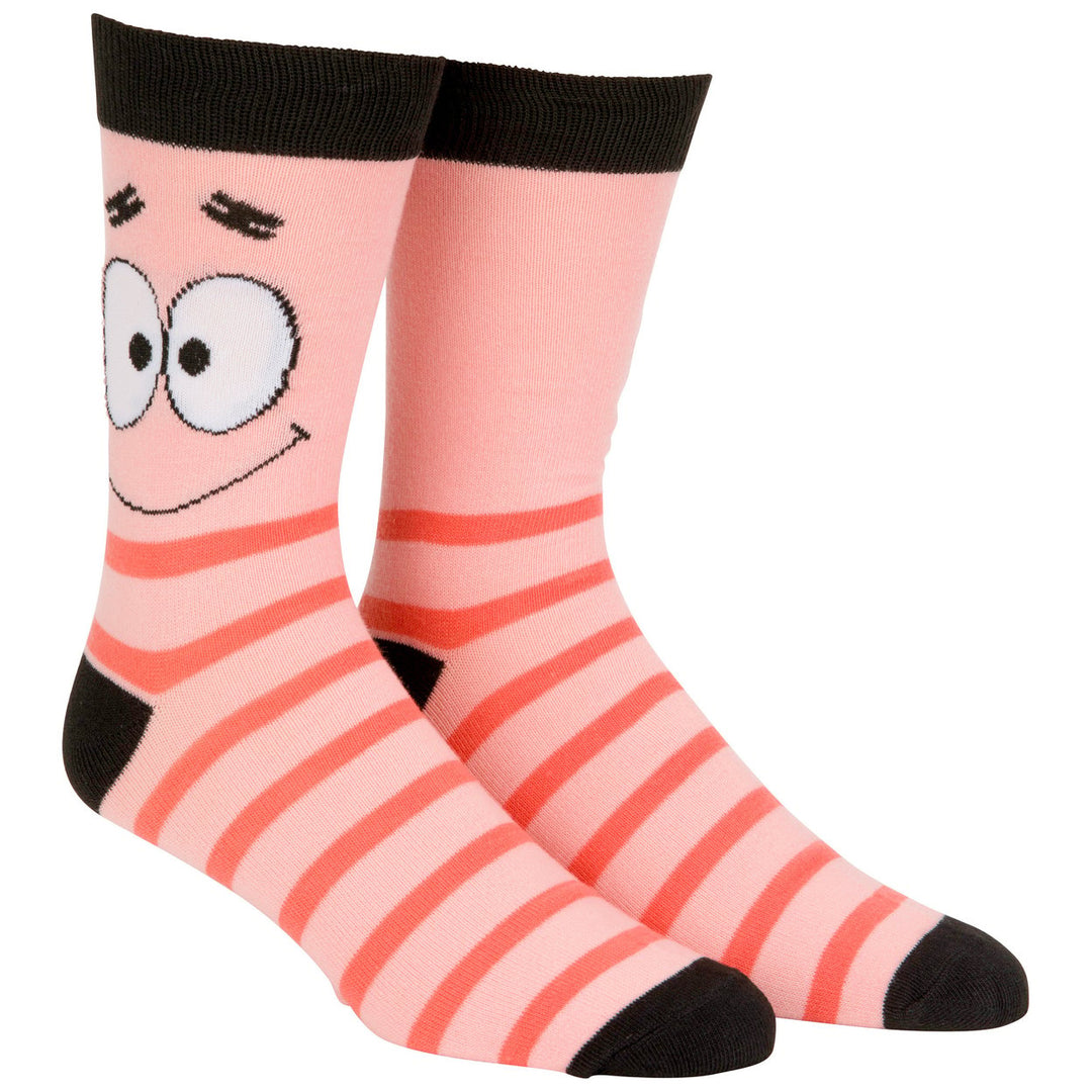 SpongeBob and Patrick Mens Striped 2-Pair Pack of Crew Socks Image 4
