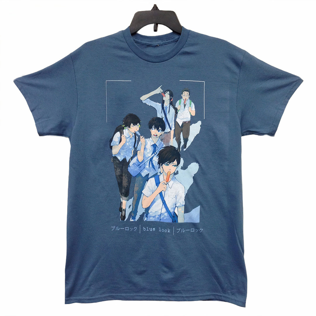 Blue Lock Rin Itoshi Yoichi Isagi and Megu T-Shirt Image 1