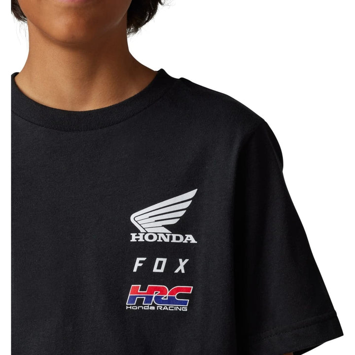 Fox Racing Boys Youth Fox X Honda Short Sleeve Tee FLAME RED Image 3
