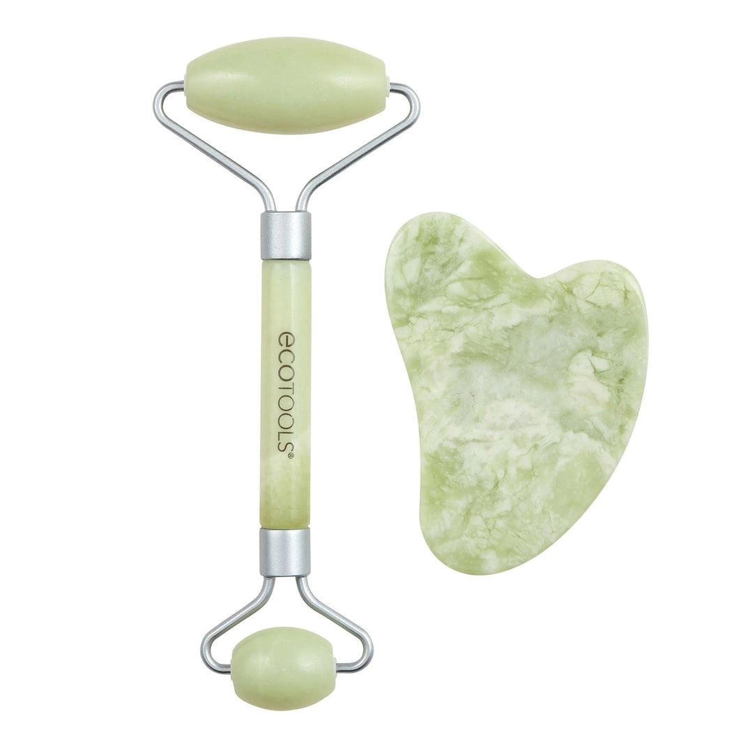 EcoTools Beauty Skin Care Tool Jade Facial Roller and Gua Sha Stone Duo Image 2