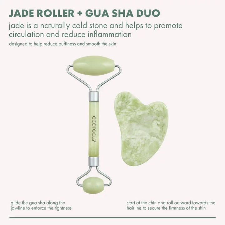 EcoTools Beauty Skin Care Tool Jade Facial Roller and Gua Sha Stone Duo Image 3