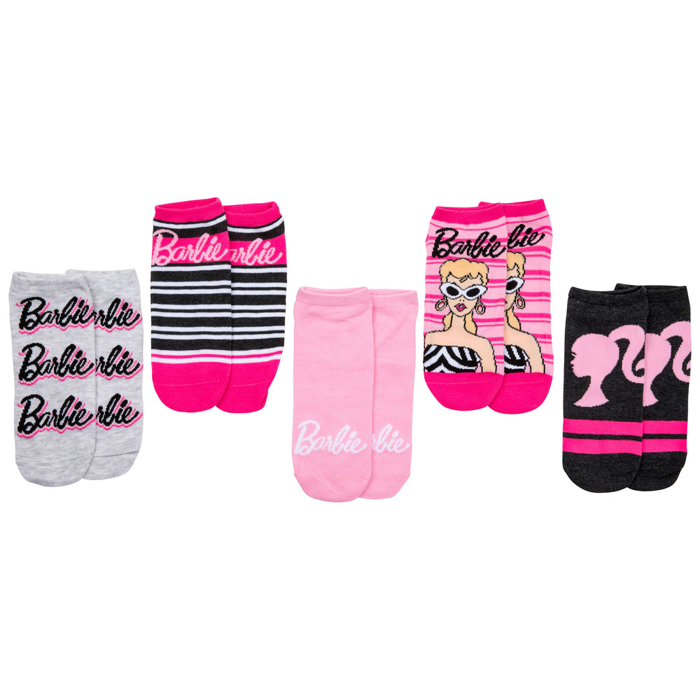 Barbie Classic Looks Womens No Show Socks 5-Pack Image 2