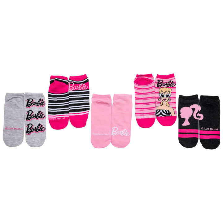 Barbie Classic Looks Womens No Show Socks 5-Pack Image 3