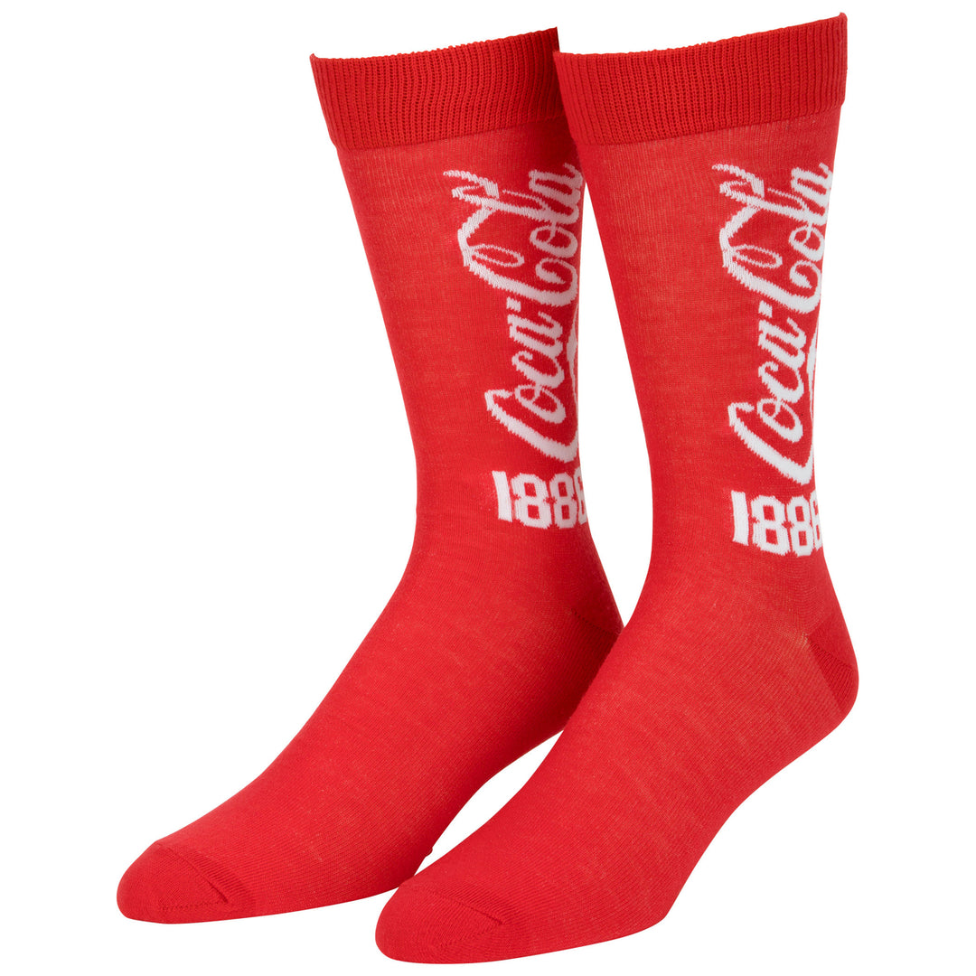 Coca-Cola 1886 Logo Crew Socks Image 3