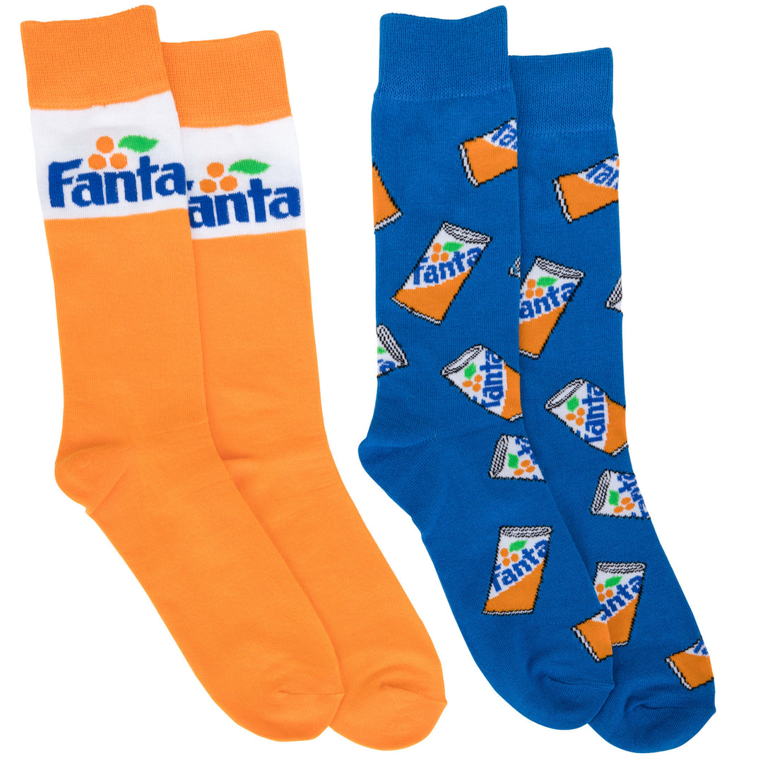 Fanta Logos Mens Crew Socks 2-Pack Image 1