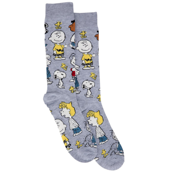 Peanuts Characters Mens Crew Socks Image 1