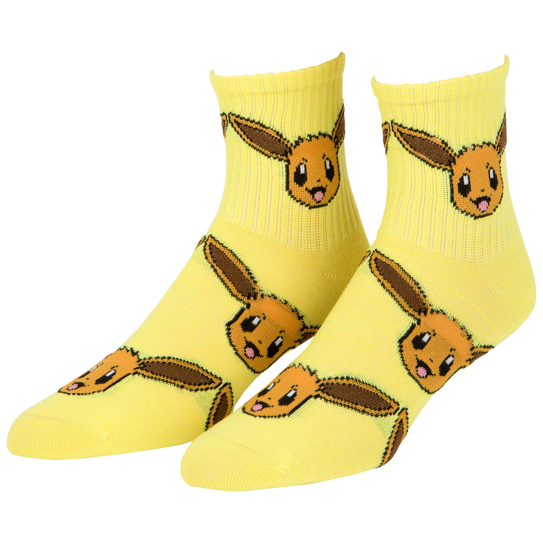 Pokemon Pikachu and Eevee Womens Crew Socks 2-Pack Image 4