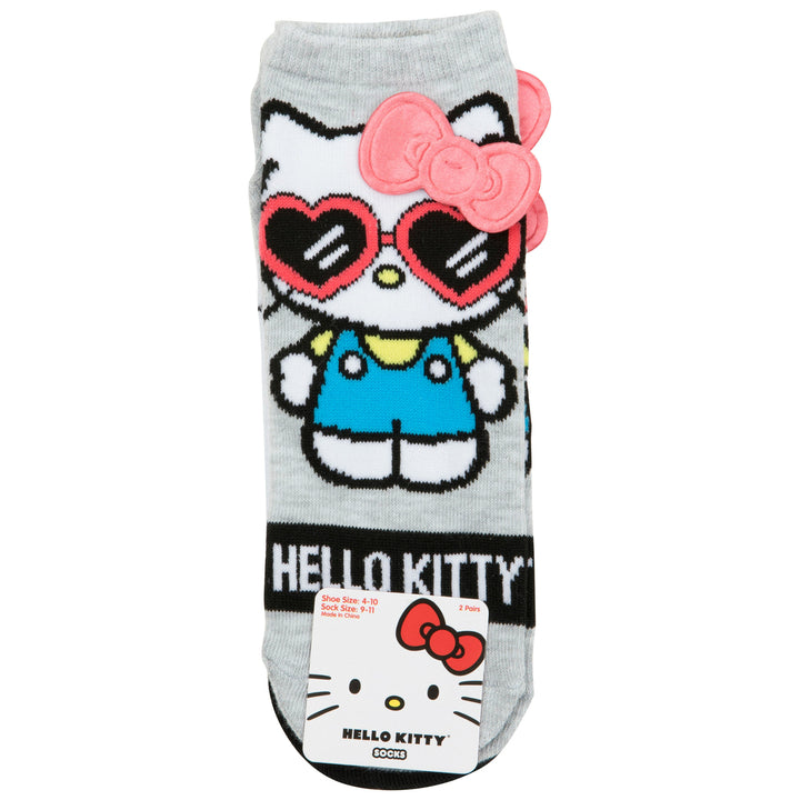 Hello Kitty Rainbows and Shades Womens No Show Socks 2-Pack Image 4