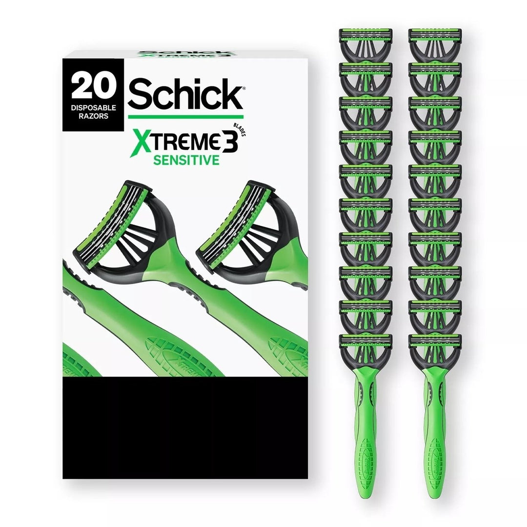 Schick Xtreme3 Sensitive Disposable Razors for Men (20 Count) Image 1