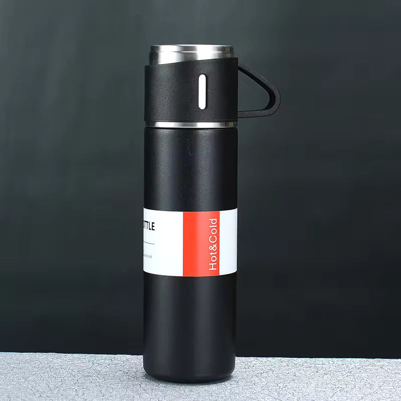 Stainless Steel Insulated Vacuum Bottle Set 500mL Thermal Hot Cold Drinks Image 2