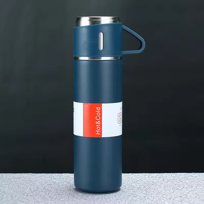 Stainless Steel Insulated Vacuum Bottle Set 500mL Thermal Hot Cold Drinks Image 3