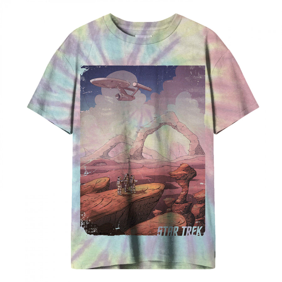 Star Trek Tie Dye Landscape T-Shirt Image 1