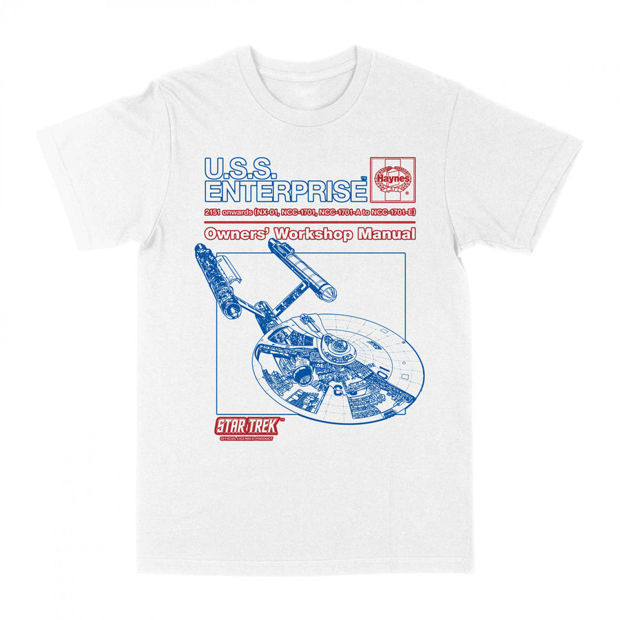 Star Trek U.S.S. Enterprise Workshop Manual T-Shirt Image 1