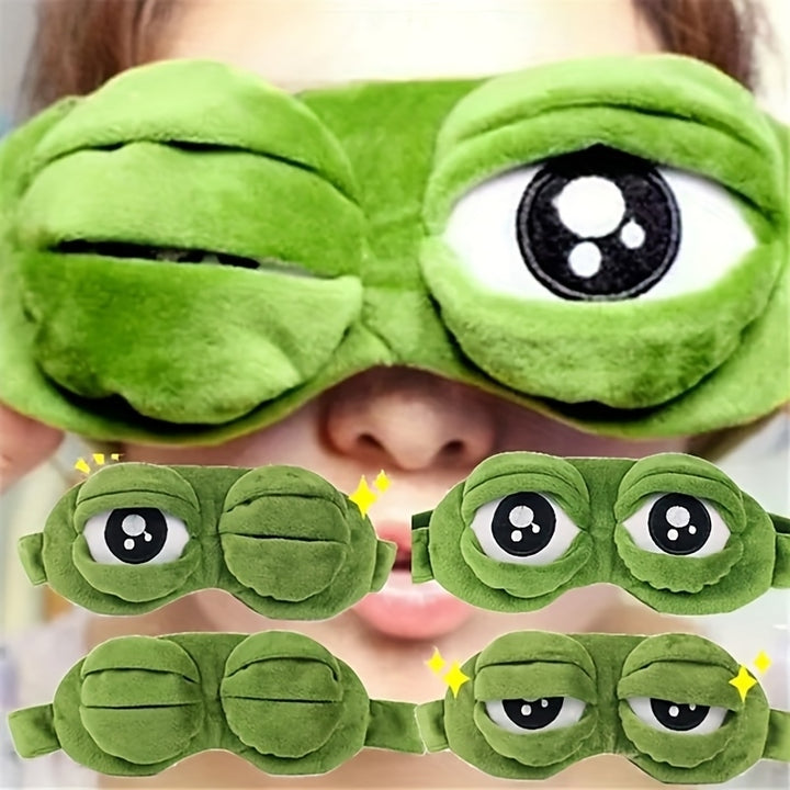 Sad Frog 3d Sleep Eye Mask Padded Shade Cover Sleeping Rest Funny Blindfold Image 4