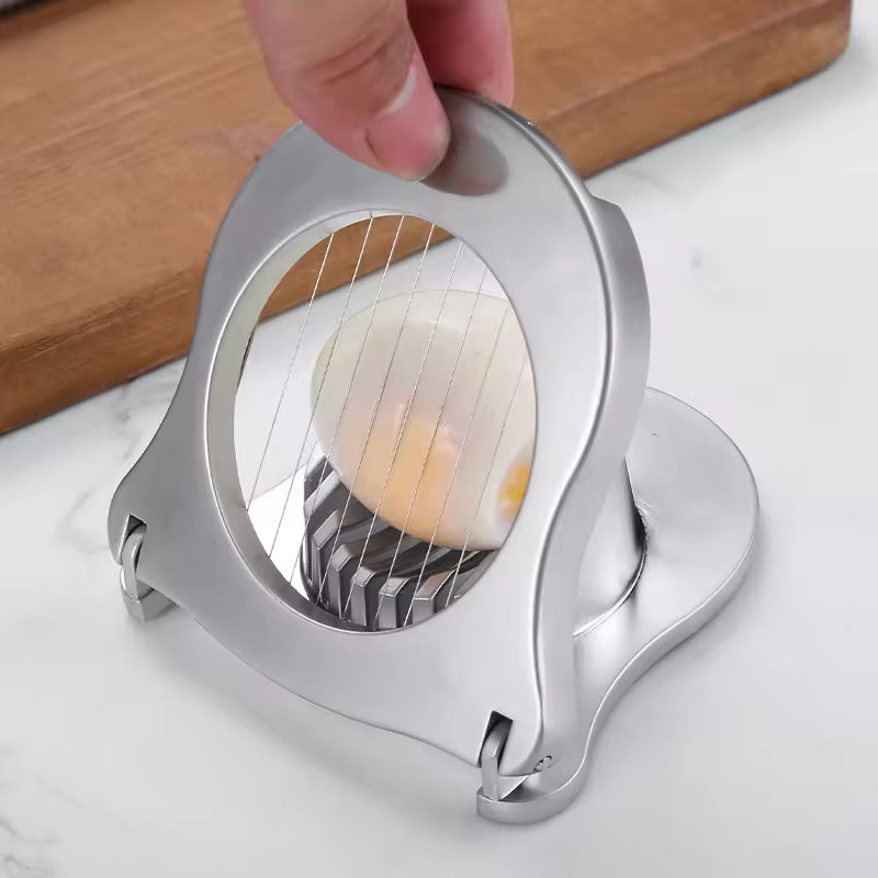 Versatile Stainless Steel Egg Slicer Dishwasher Safe Easy Clean Egg Cutter Image 1